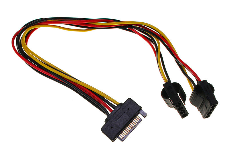 InLine SATA Strom-Y-Kabel auf 2x 4-Pol Molex - 30cm