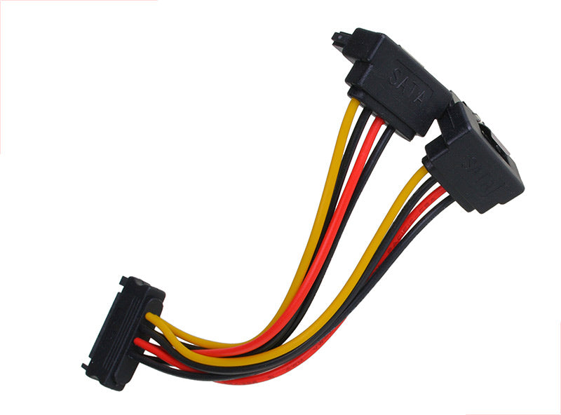 InLine SATA Strom-Y-Kabel SATA gewinkelt - 0,15m