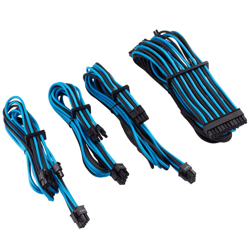 Corsair Premium Sleeved Kabel-Set (Gen 4) - blau/schwarz