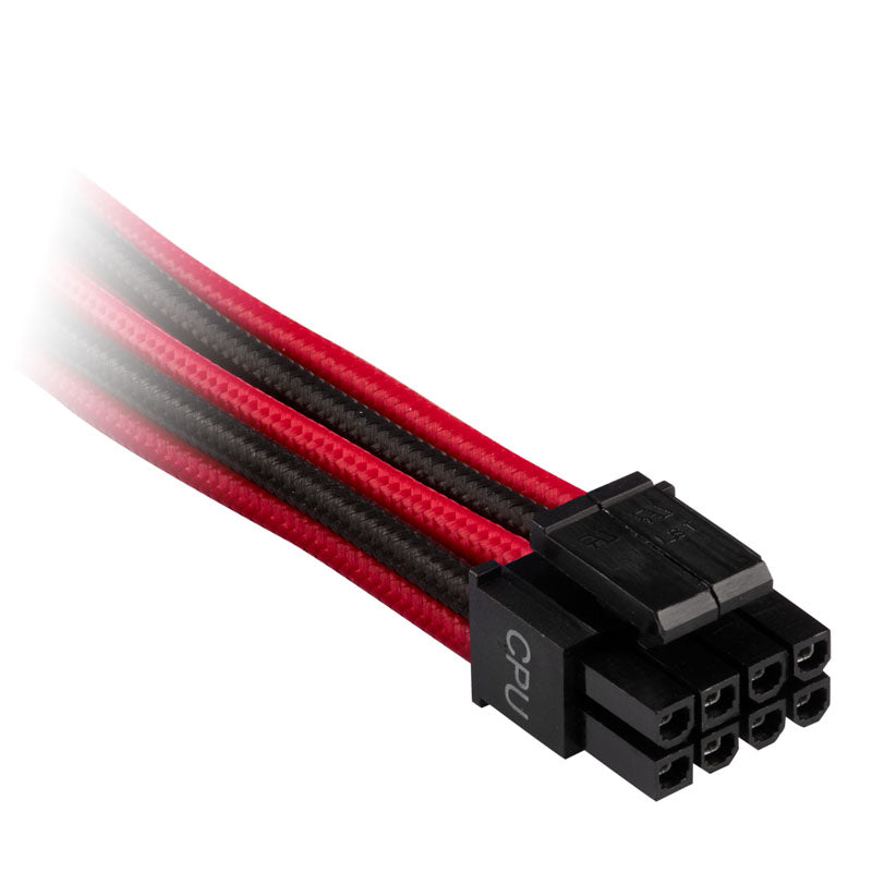 Corsair Premium Sleeved EPS12V ATX12V-Kabel, Doppelpack (Gen 4) - rot/schwarz