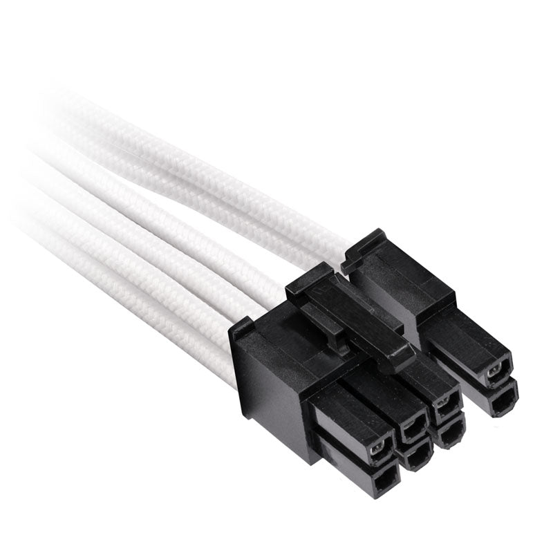 Corsair Premium Sleeved PCIe Dual-Kabel, Doppelpack (Gen 4) - weiß