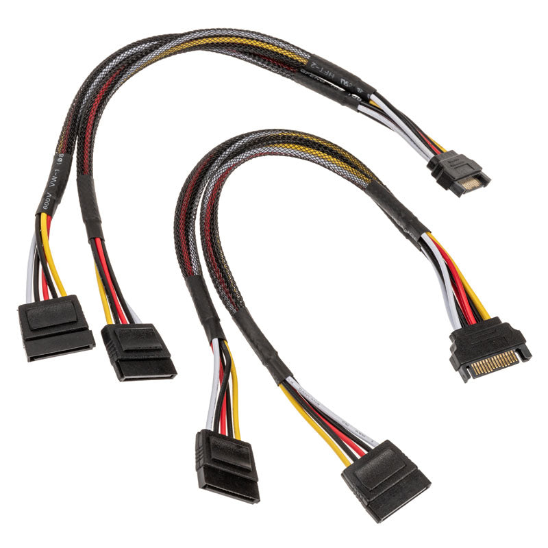 Akasa SATA Strom-Y-Kabel - 30cm, 2er Pack