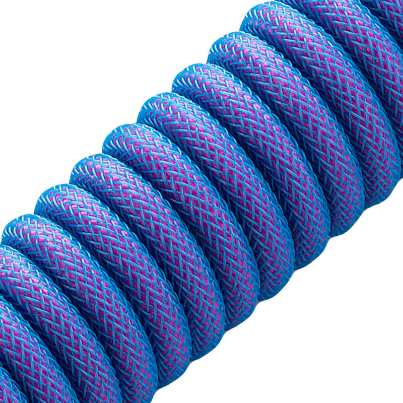 CableMod PRO Coiled Keyboard Cable USB-C zu USB Typ A, Galaxy Blue - 150cm