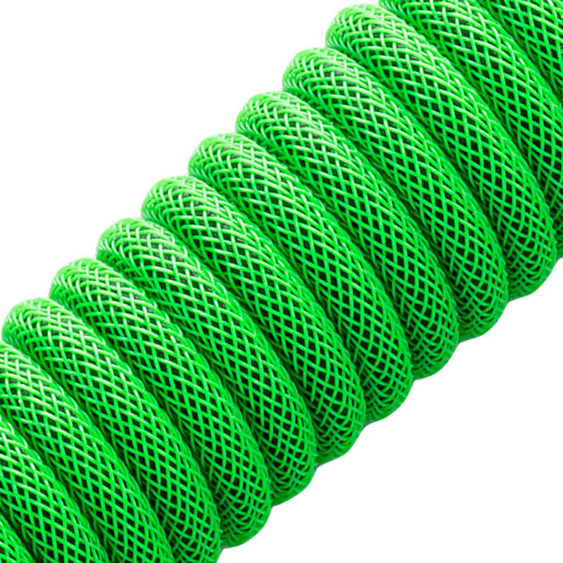 CableMod PRO Coiled Keyboard Cable USB-C zu USB Typ A, Viper Green - 150cm