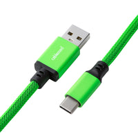 CableMod PRO Coiled Keyboard Cable USB-C zu USB Typ A, Viper Green - 150cm