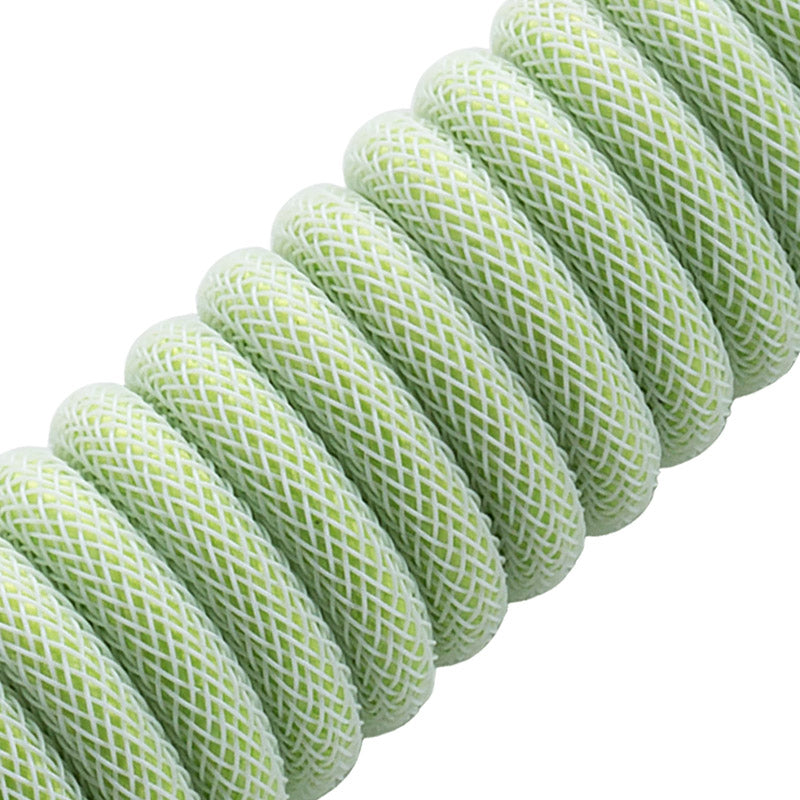 CableMod PRO Coiled Keyboard Cable USB-C zu USB Typ A, Lime Sorbet - 150cm