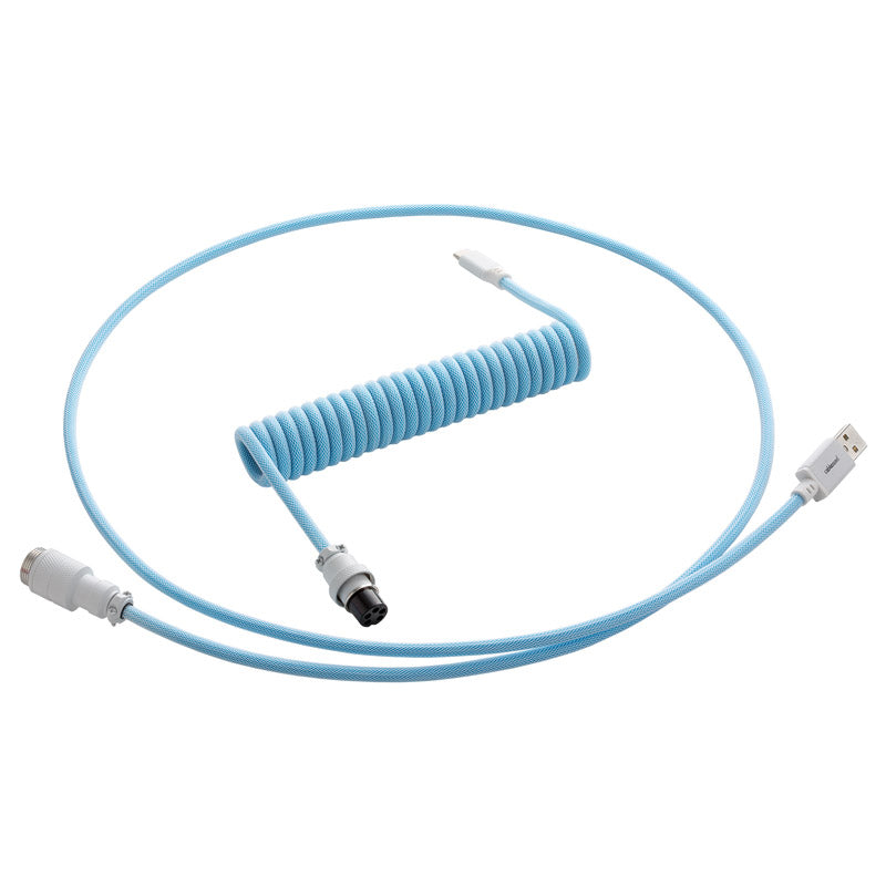 CableMod PRO Coiled Keyboard Cable USB-C zu USB Typ A, Blueberry Cheesecake - 150cm