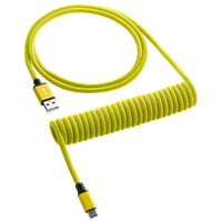 CableMod Classic Coiled Keyboard Cable USB-C zu USB Typ A, Dominator Yellow - 150cm