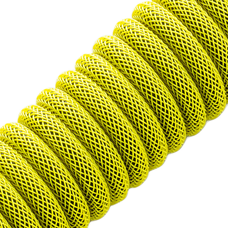 CableMod Classic Coiled Keyboard Cable USB-C zu USB Typ A, Dominator Yellow - 150cm