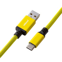 CableMod Classic Coiled Keyboard Cable USB-C zu USB Typ A, Dominator Yellow - 150cm
