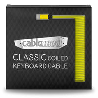 CableMod Classic Coiled Keyboard Cable USB-C zu USB Typ A, Dominator Yellow - 150cm