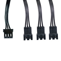 Alphacool Digital RGB LED Y-Kabel 3-fach mit JST-Stecker, schwarz - 60cm