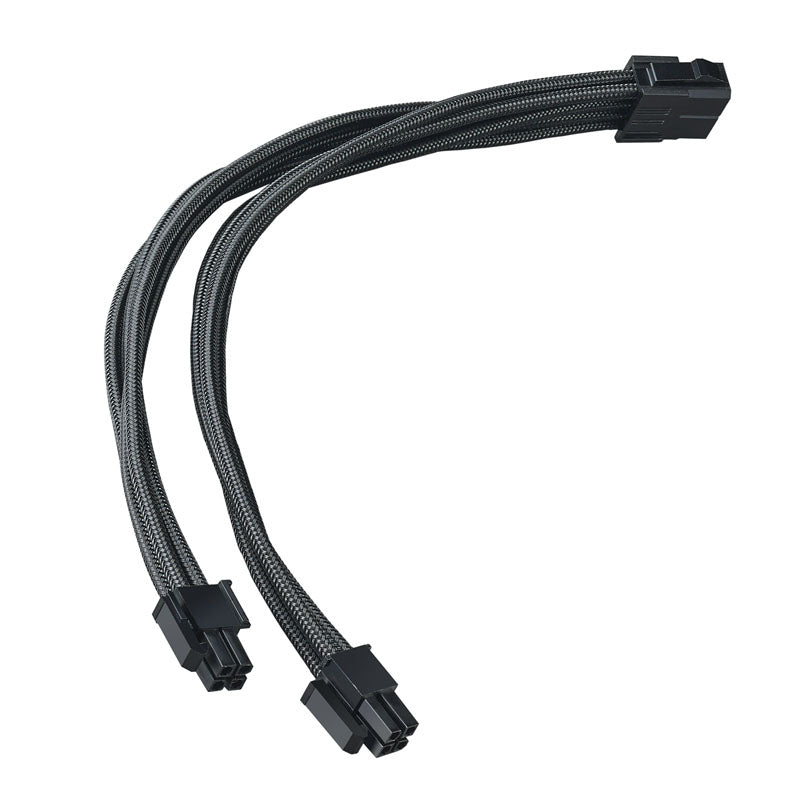 SilverStone EPS 8-Pin zu EPS/ATX 4+4-Pin Kabel, 300mm - schwarz