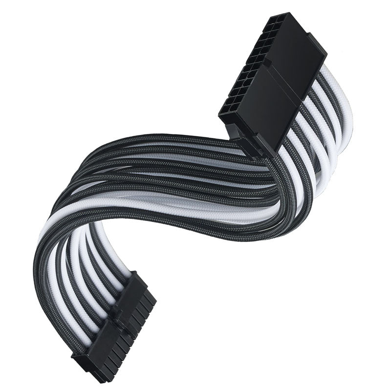 SilverStone ATX 24-Pin-Kabel, 300mm - Schwarz/Weiß