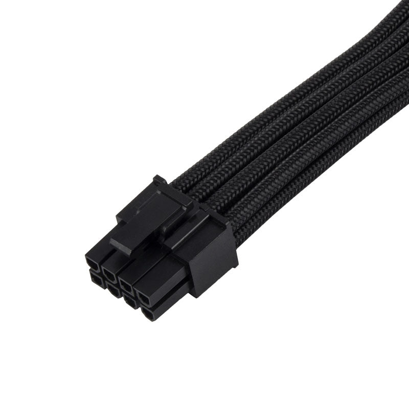 SilverStone 8-Pin-PCIe auf 6+2-Pin-PCIe Verlängerung, 250mm - Schwarz