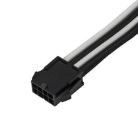 SilverStone PP07E-PCIBW 8-Pin-PCIe auf 6+2-Pin-PCIe Verlängerung, 250mm - Schwarz/Weiß