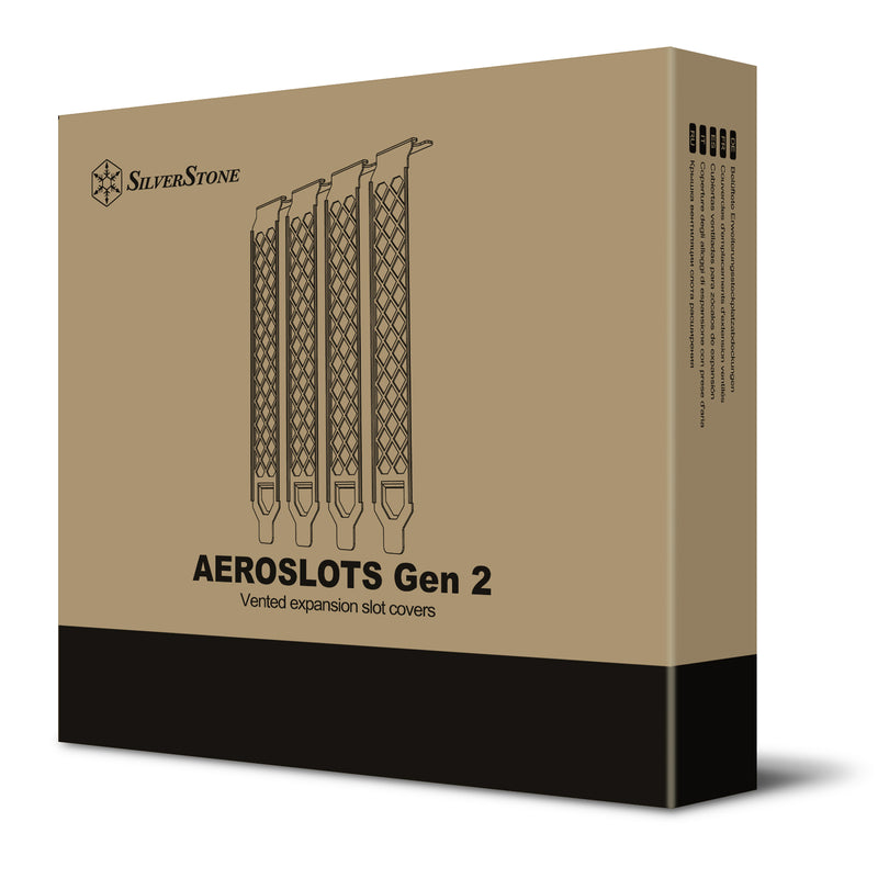 SilverStone SST-Aeroslots-2B - PCI Slotblenden, 4 Stück - schwarz