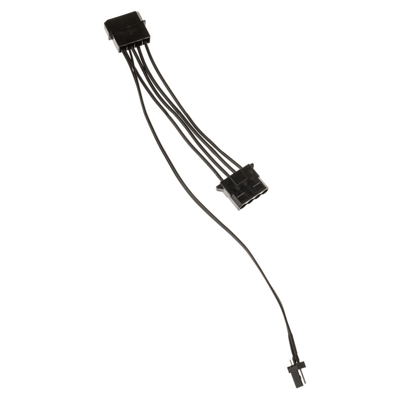 Kolink Lüfter Adapterkabel 3-Pin zu 2x 4-Pin Molex - 245mm, schwarz