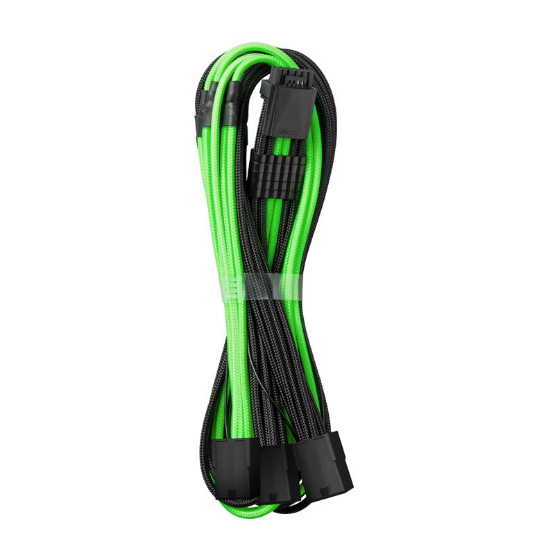 CableMod PRO ModMesh 12VHPWR auf 3x PCI-e Kabel - 45cm, schwarz/hellgrün