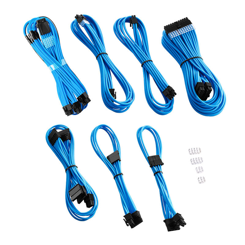 CableMod C-Series PRO ModMesh 12VHPWR Cable Kit für Corsair RM, RMi, RMx (Black Label) - hellblau