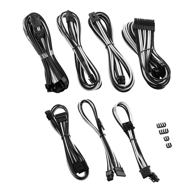 CableMod C-Series PRO ModMesh 12VHPWR Cable Kit für Corsair RM, RMi, RMx (Black Label) - schwarz/weiß