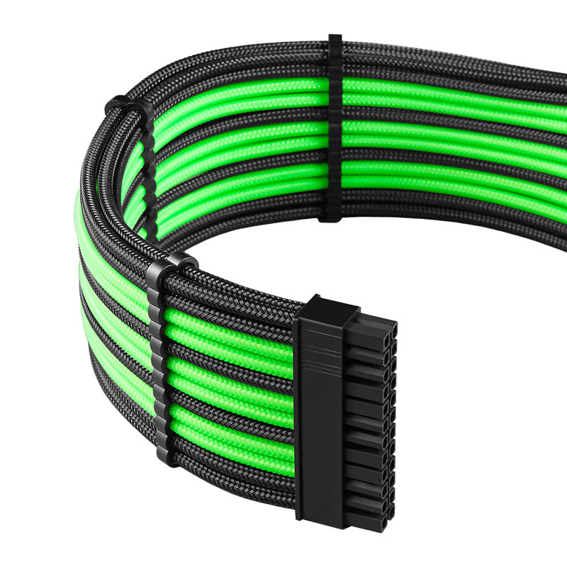 CableMod C-Series PRO ModMesh 12VHPWR Cable Kit für Corsair RM, RMi, RMx (Black Label) - schwarz/hellgrün