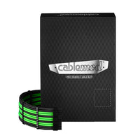 CableMod C-Series PRO ModMesh 12VHPWR Cable Kit für Corsair RM, RMi, RMx (Black Label) - schwarz/hellgrün