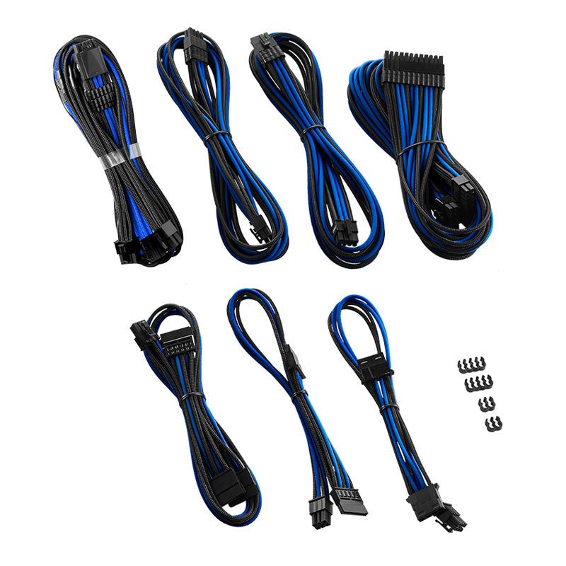 CableMod C-Series PRO ModMesh 12VHPWR Cable Kit für Corsair RM, RMi, RMx (Black Label) - schwarz/blau