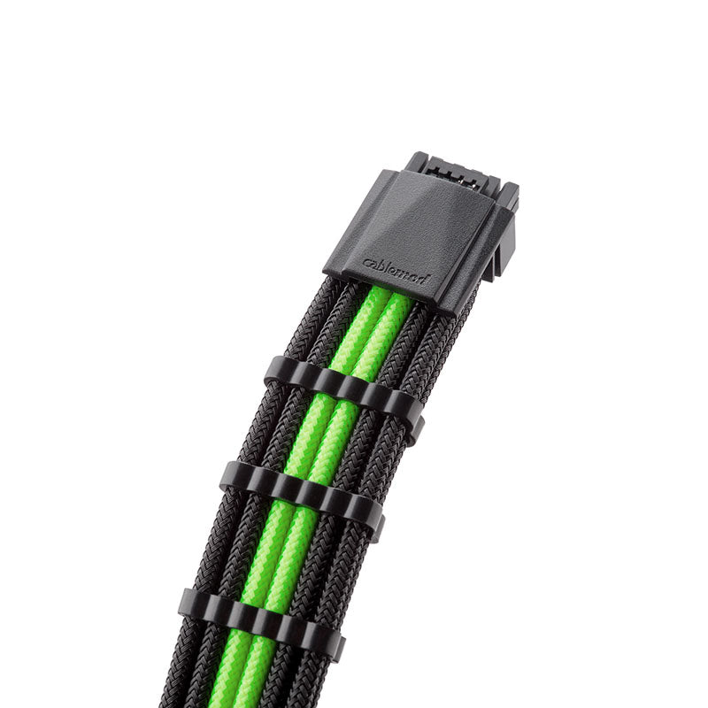 Cablemod PRO ModMesh RT 12VHPWR auf 3x PCI-e Kabel für ASUS/Seasonic/Phanteks - 60cm, schwarz/hellgrün