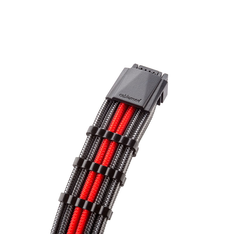 Cablemod PRO ModMesh RT 12VHPWR auf 3x PCI-e Kabel für ASUS/Seasonic/Phanteks - 60cm, carbon/rot