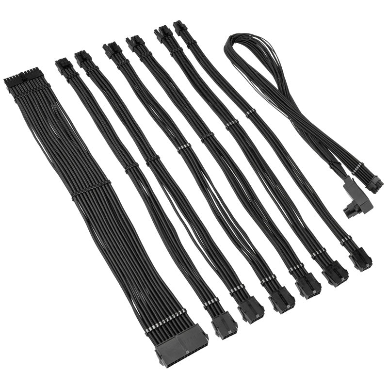 Kolink Core Pro Braided Cable Extension Kit 12V-2x6 Typ 2 - Jet Black