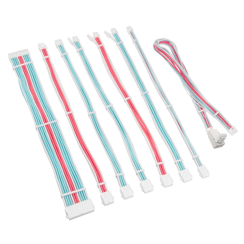 Kolink Core Pro Braided Cable Extension Kit 12V-2x6 Typ 2 - Brilliant White/Neon Blue/Pure Pink