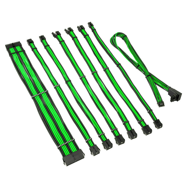 Kolink Core Pro Braided Cable Extension Kit 12V-2x6 Typ 2 - Venom Green