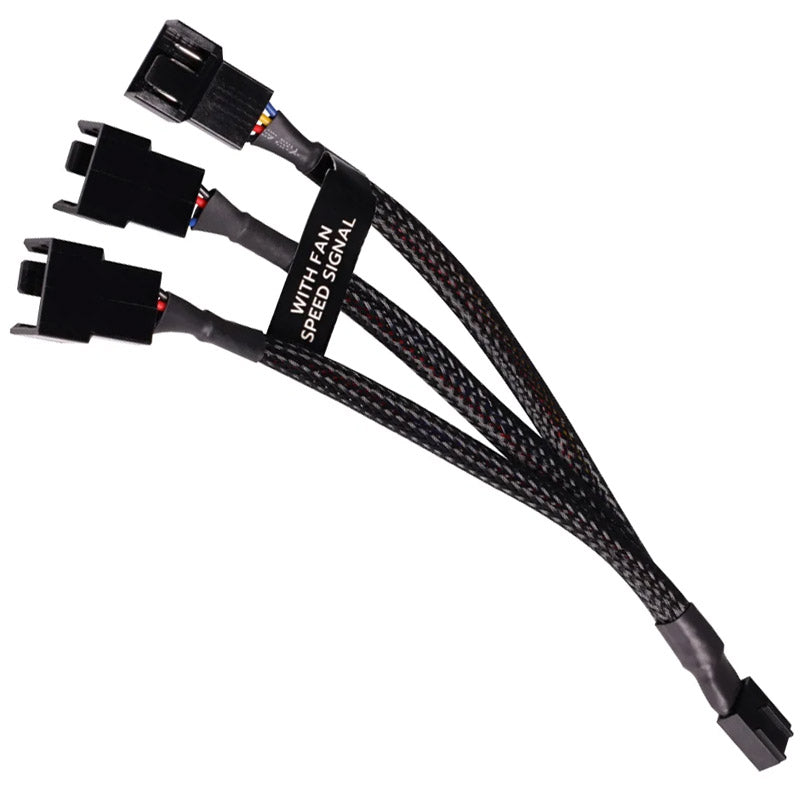Alphacool Y-Splitter 4-Pin auf 3x 4-Pin PWM 15cm - schwarz