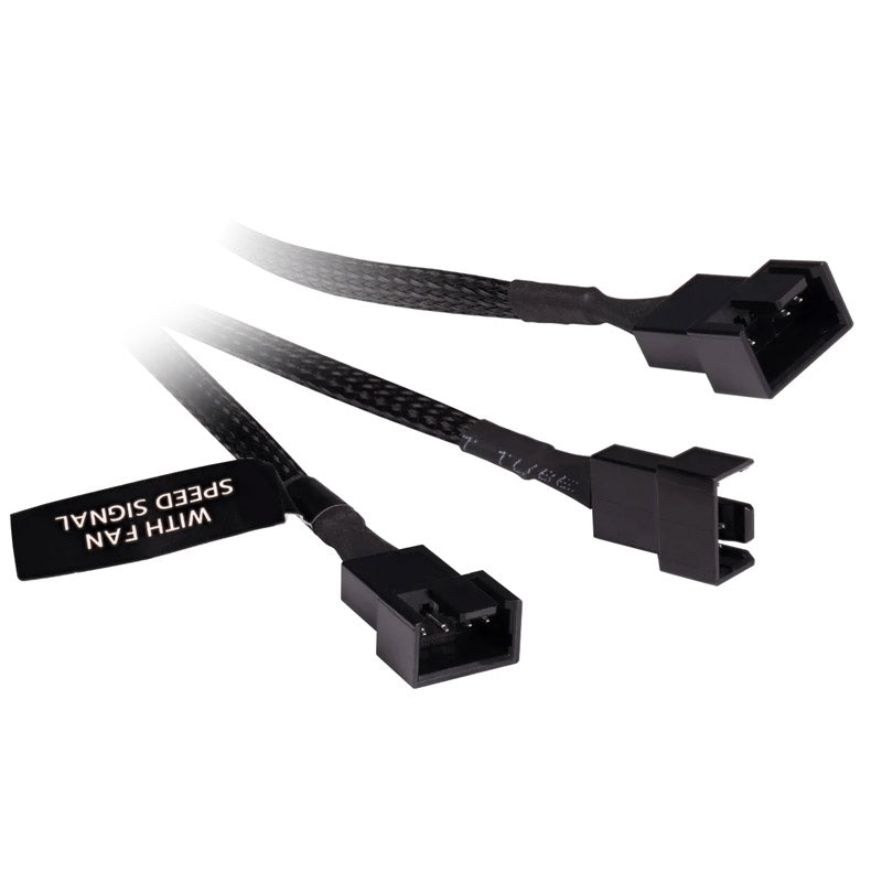 K Alphacool Y-Splitter 4-Pin auf 3x 4-Pin PWM 30cm - schwarz