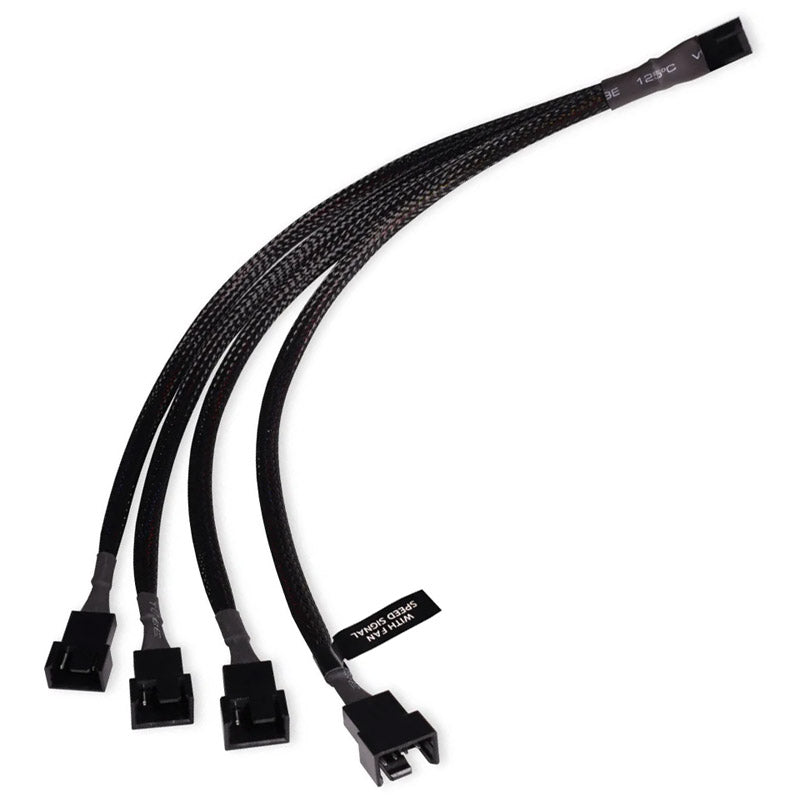 Alphacool Y-Splitter 4-Pin auf 4x 4-Pin PWM 30cm - schwarz