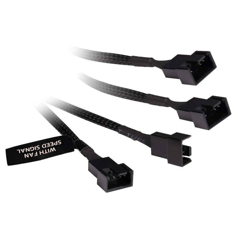 Alphacool Y-Splitter 4-Pin auf 4x 4-Pin PWM 60cm - schwarz