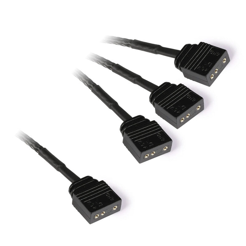Alphacool Y-Splitter aRGB 3-Pin auf 3x 3-Pin 30cm - schwarz