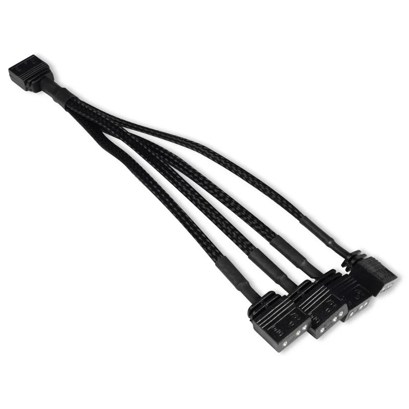 Alphacool Y-Splitter aRGB 3-Pin auf 4x 3-Pin 15cm - schwarz