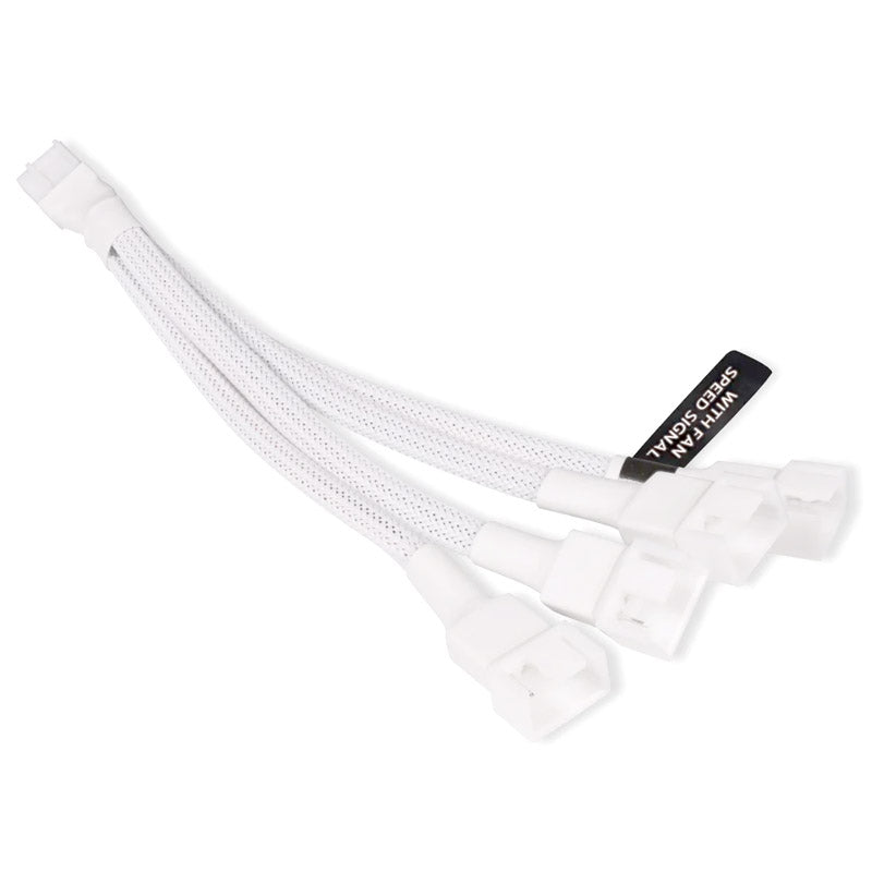 Alphacool Y-Splitter 4-Pin auf 4x 4-Pin PWM 15cm - weiß