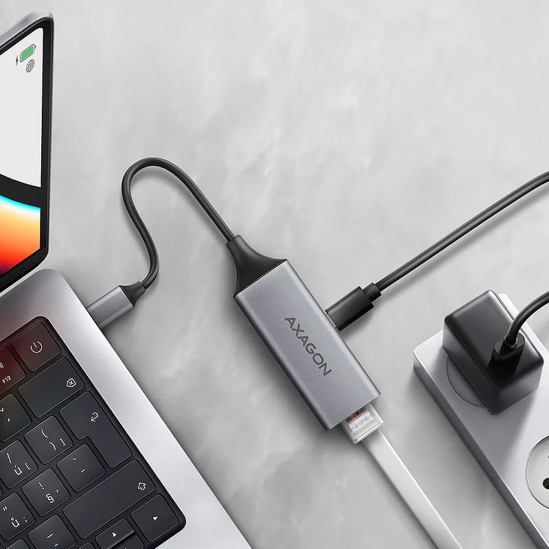 AXAGON ADE-TXPD Gigabit Ethernet Adapter, USB-C - titangrau