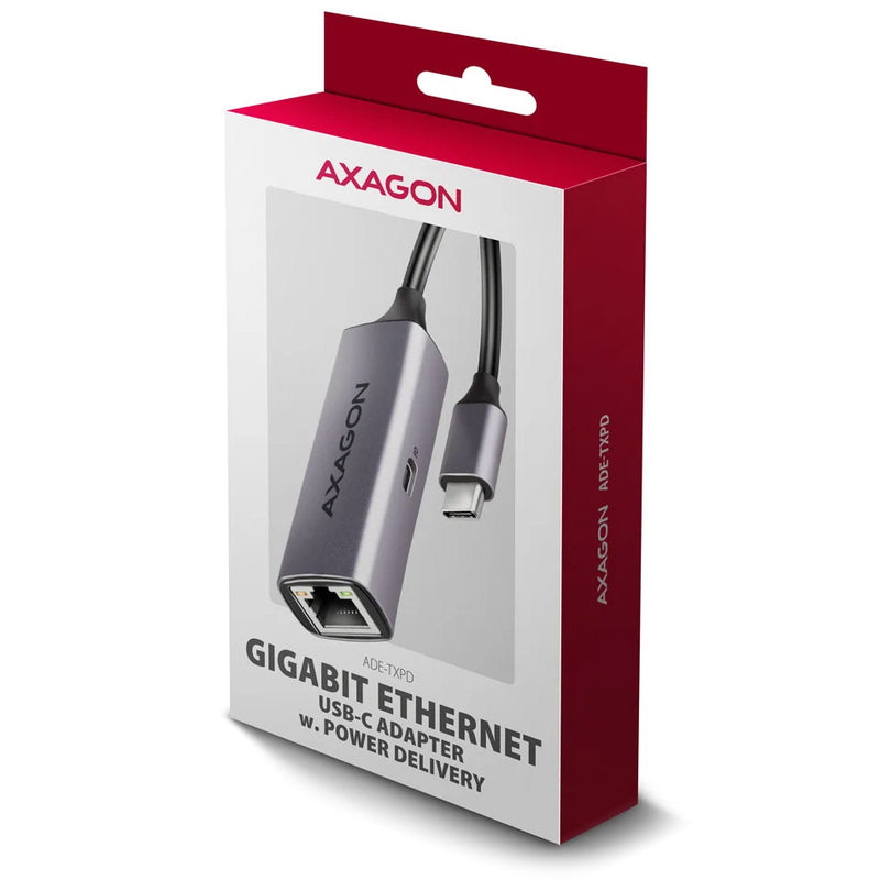 AXAGON ADE-TXPD Gigabit Ethernet Adapter, USB-C - titangrau