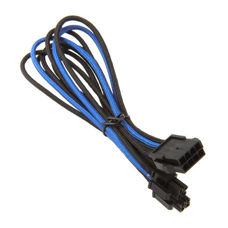 SilverStone EPS 8-Pin zu EPS/ATX 4+4-Pin Kabel, 300mm - schwarz/blau