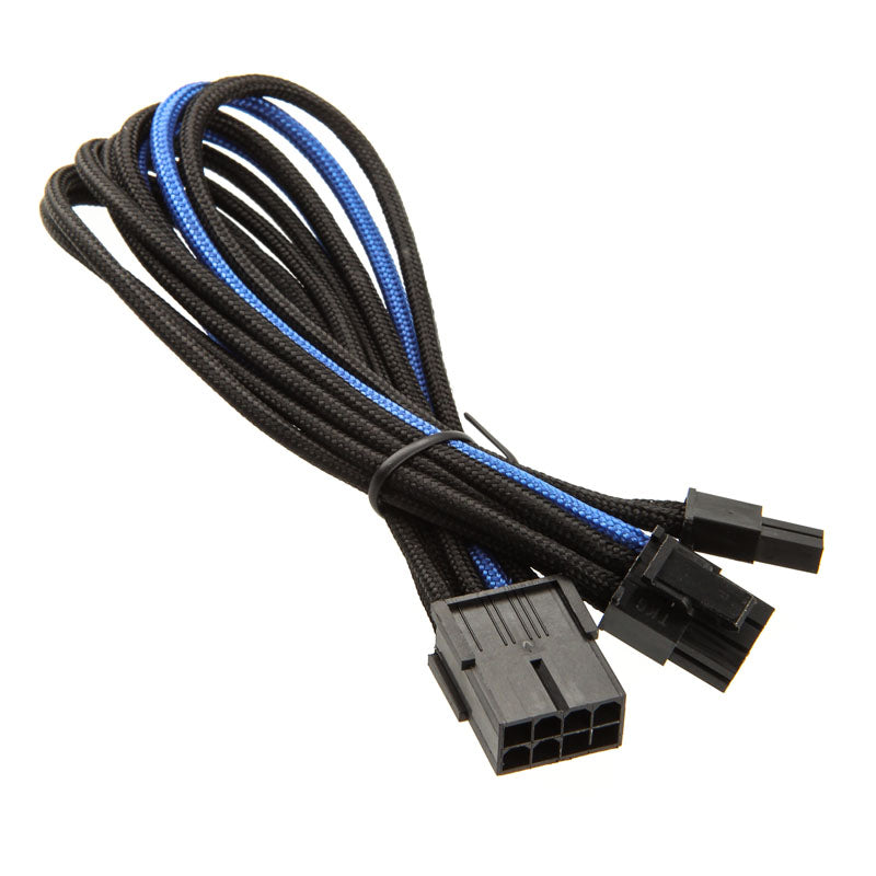 SilverStone PCI-8-Pin zu PCIe-6+2-Pin Kabel, 250mm - schwarz/blau