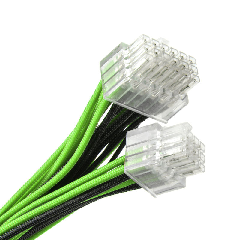Super Flower Sleeve Cable Kit - schwarz/grün