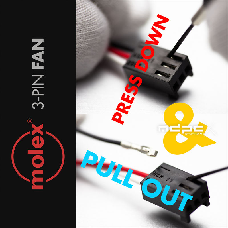 MDPC-X 3-Pin Fan Connector by Molex - schwarz