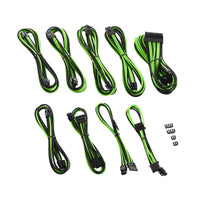 CableMod C-Series PRO ModMesh Cable Kit für RMi/RMx/RM (Black Label) - schwarz/hellgrün