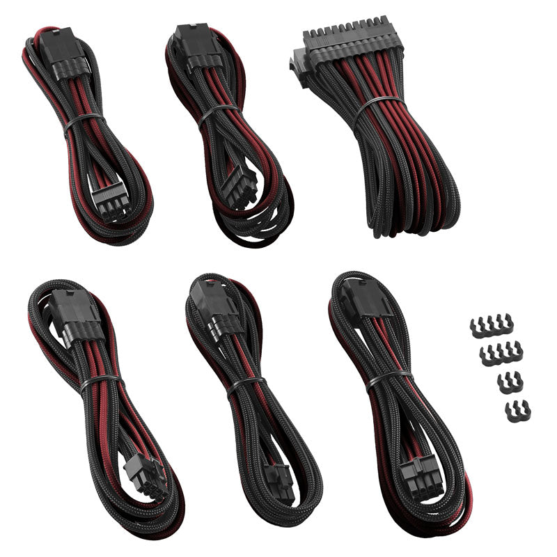 CableMod PRO ModMesh Cable Extension Kit - schwarz/blutrot