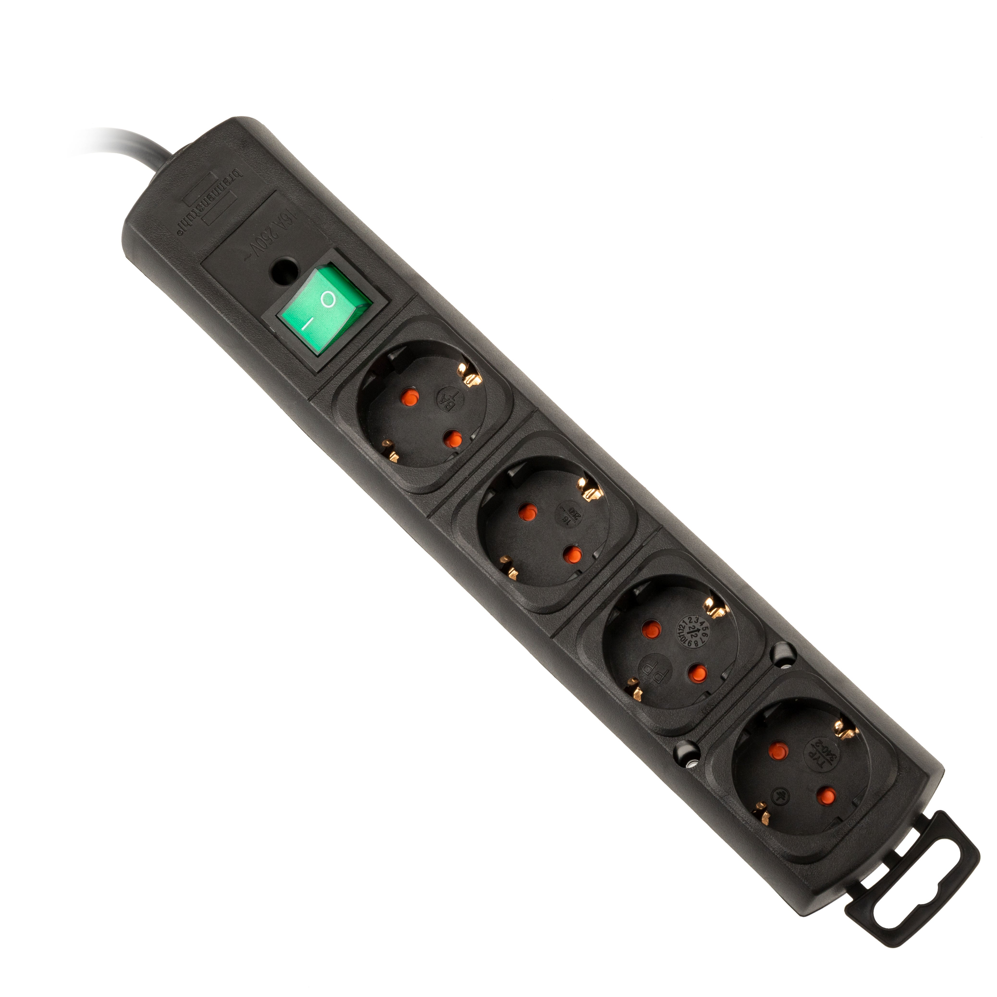 Brennenstuhl Comfort-Line Plus Steckdosenleiste, 4-fach - schwarz