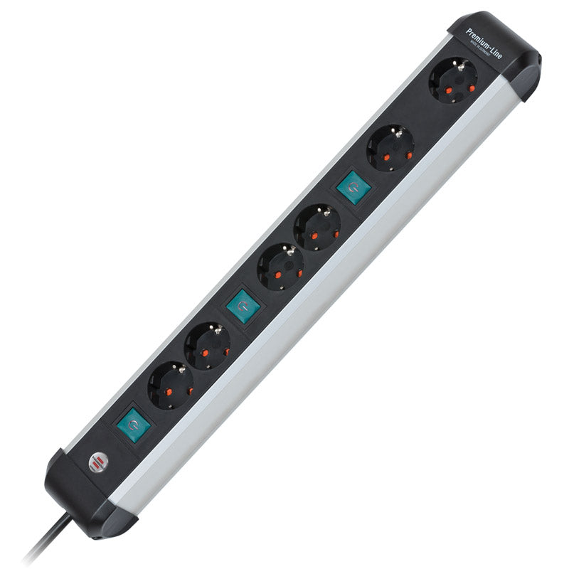 Brennenstuhl Steckdosenleiste Premium Alu-Line - schaltbar